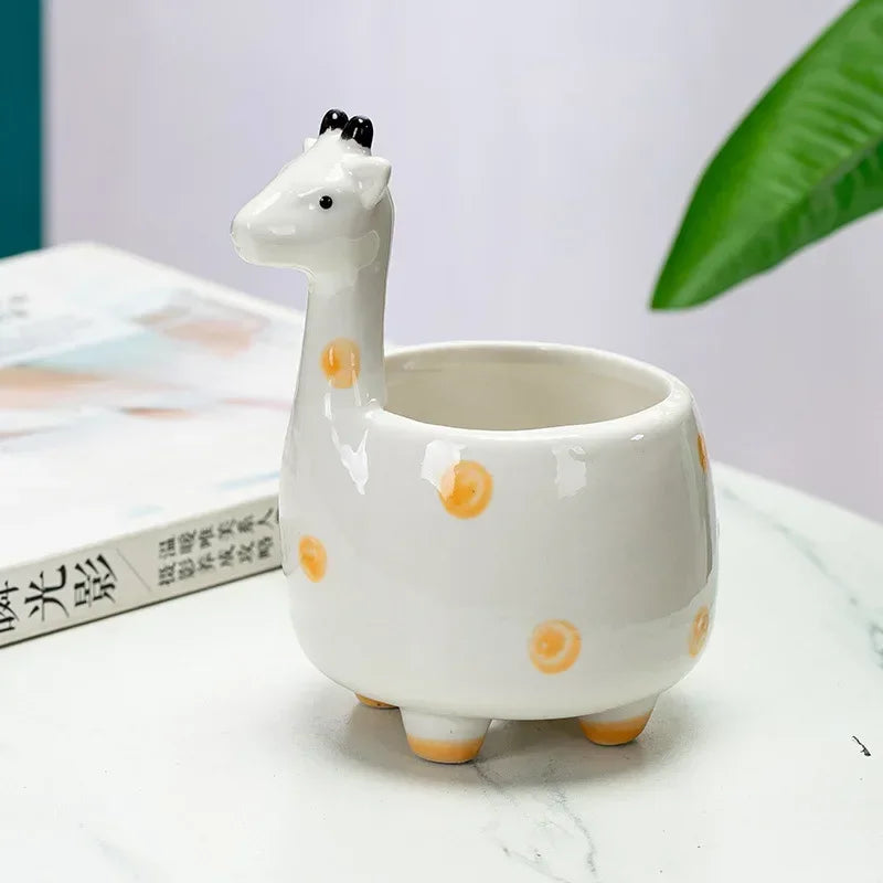 Nordic Style Ceramic Animal Flower Pot