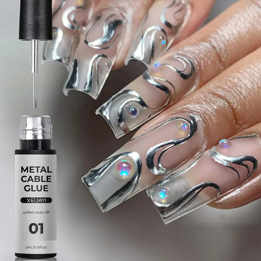 5/7/8ml Super-Bright Metallic Painting Liner Gel Polish