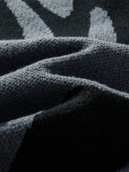 Irregular Jacquard Pattern Pullover Sweater