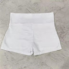 Angel Wing Print High Waist Biker Shorts
