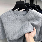 knitted short sleeve tee