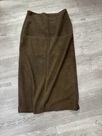 Sheepskin Suede Leather Skirt