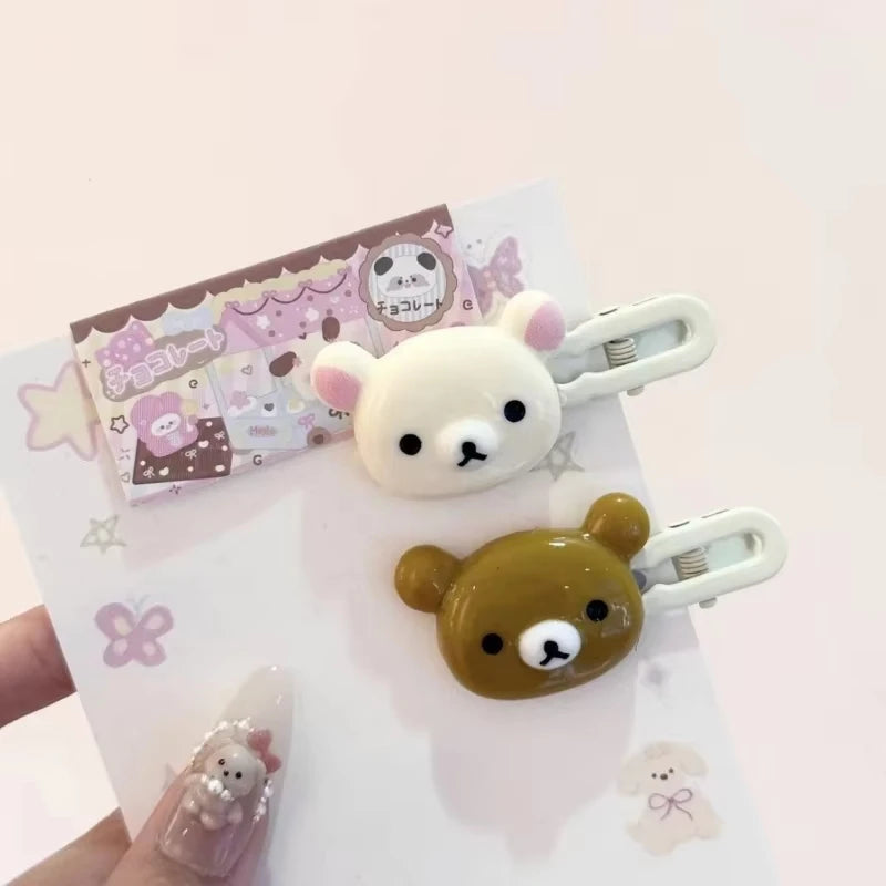 Cute Bear Hairpins Set