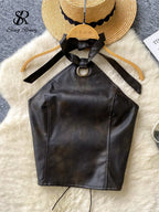 PU Leather Halter