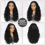 Lace Frontal Wigs 13X6 Synthetic Curly Lace Frontal Wigs With Bangs For Afro Women Pink Blonde Women Wigs With Baby Hair Latisha