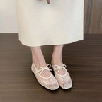 lace Mary Jane shoes
