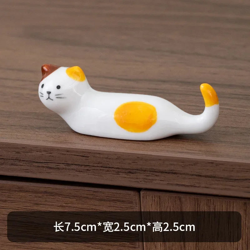 Ceramic Cat Chopstick Holder