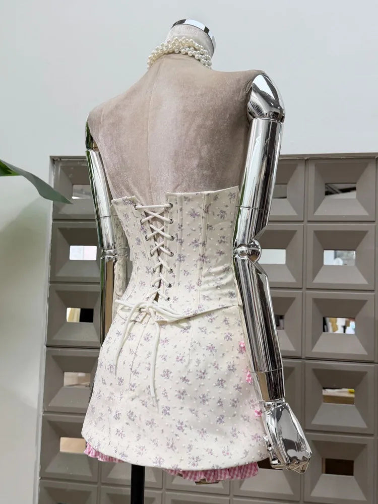 Floral Plaid Patchwork 2 Piece Set