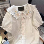 Lace Peter Pan Collar Shirt