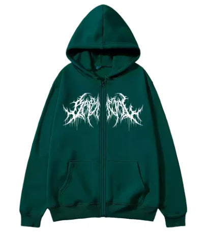Graphic Zipper Hoodie