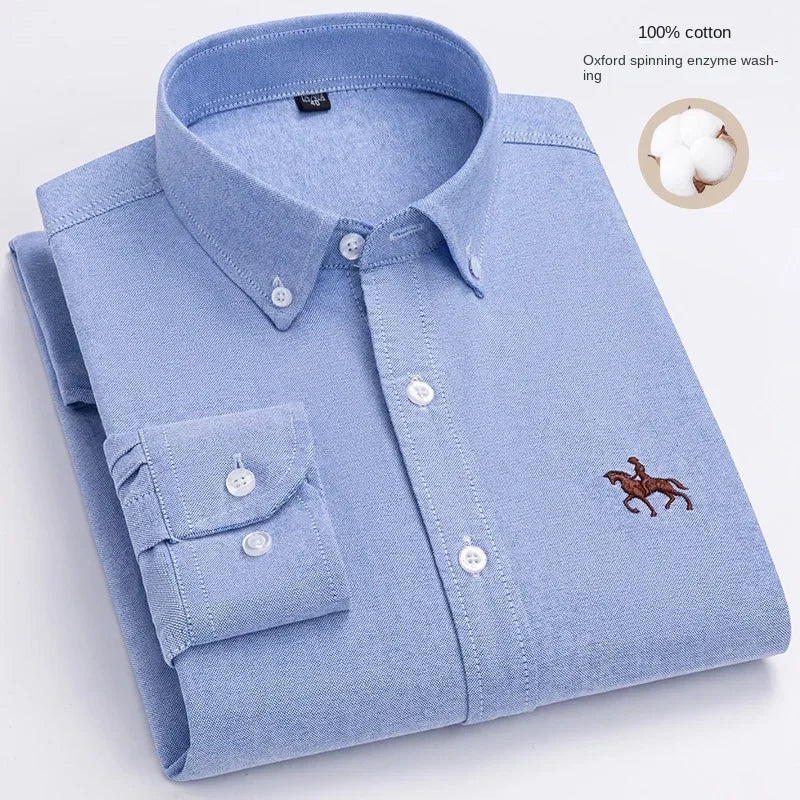 Oxford Embroidered Horse Shirt