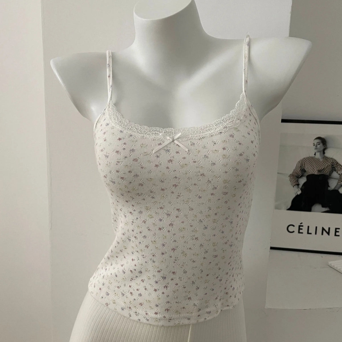 Lace Trim Tank Top