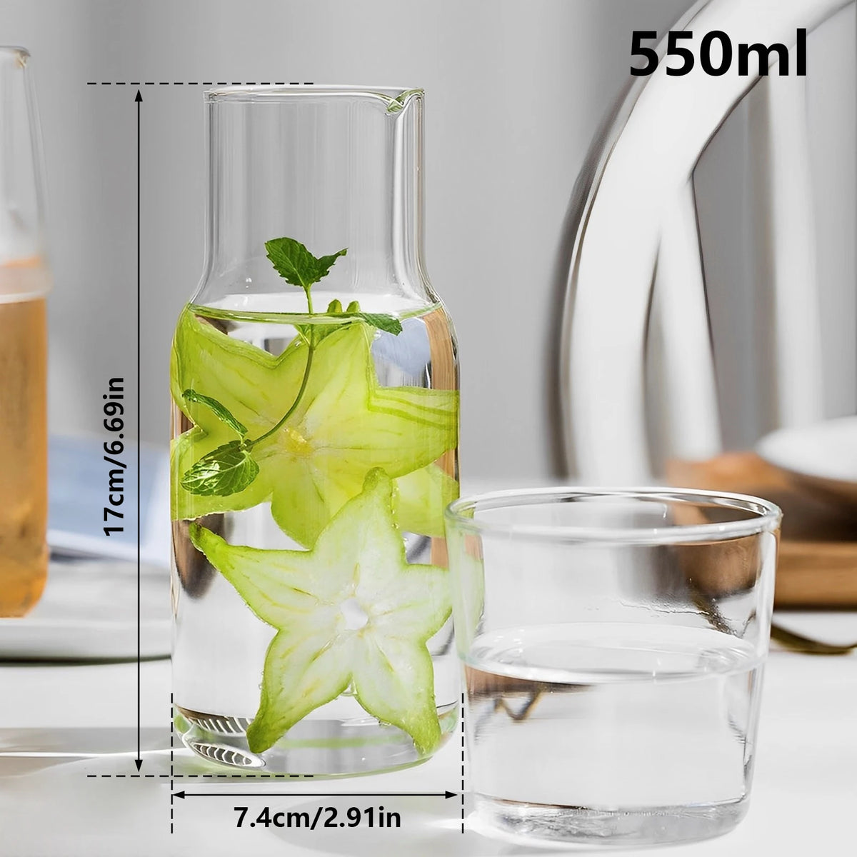 1.8L Glass Pitcher with Lid