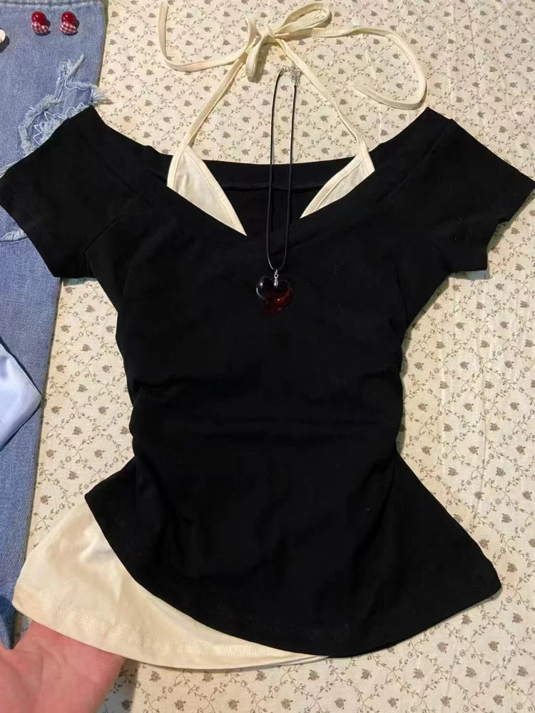 ZHUOLIN Two-Piece Tees