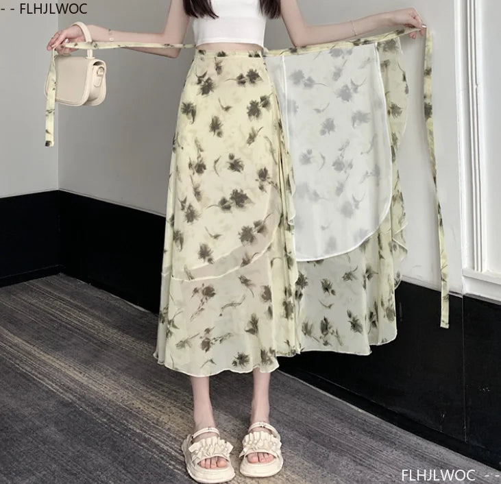 High-Waist Wrap Mini Skirt
