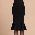 High waist fishtail skirt