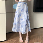 High-Waist Wrap Mini Skirt