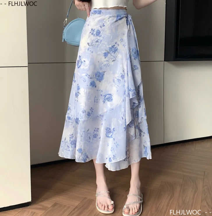 High-Waist Wrap Mini Skirt