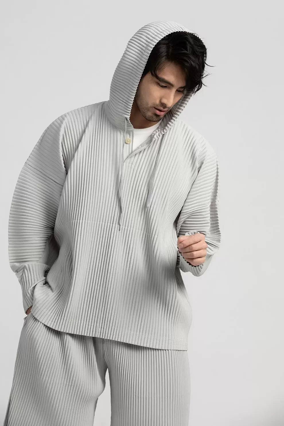 Miyake Pleated Hoodie