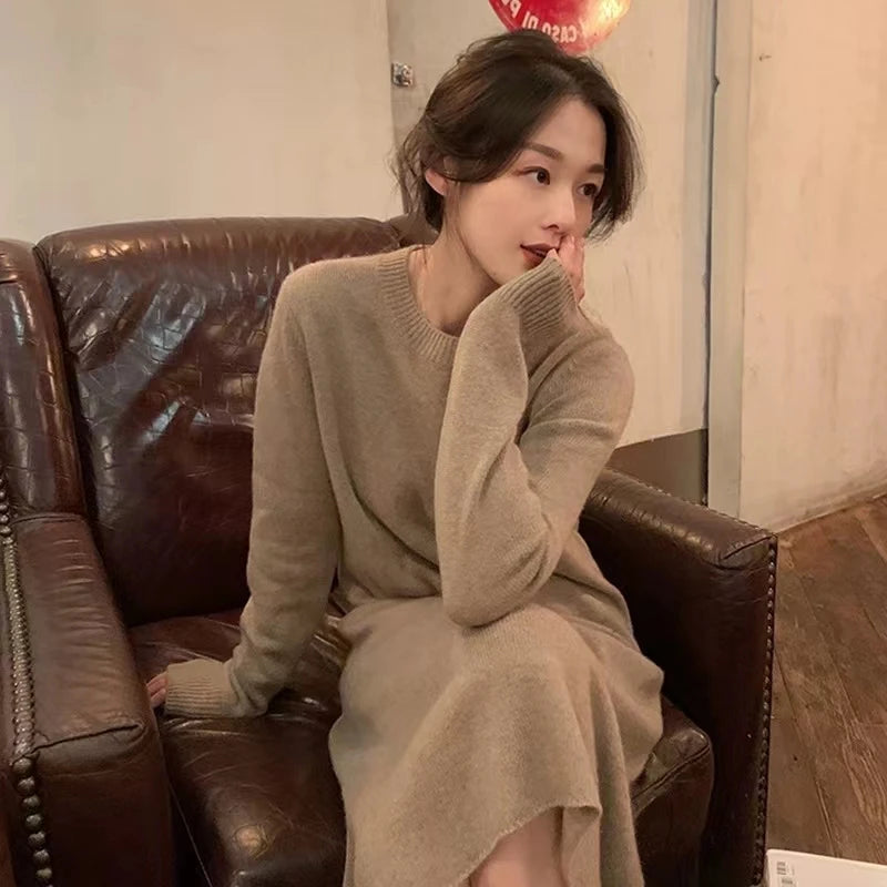 Cashmere Knit Knee-High Dress