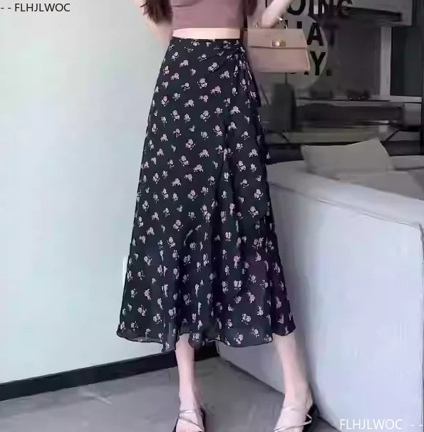 High-Waist Wrap Mini Skirt