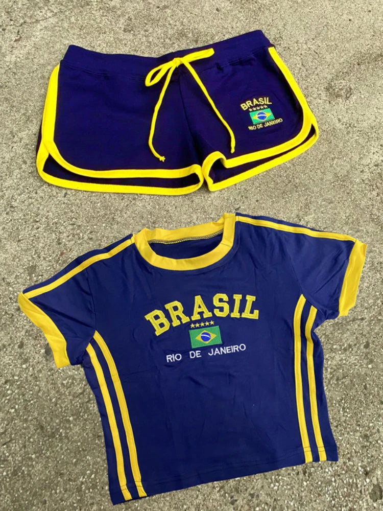 Brazilian Letter Embroidered Set