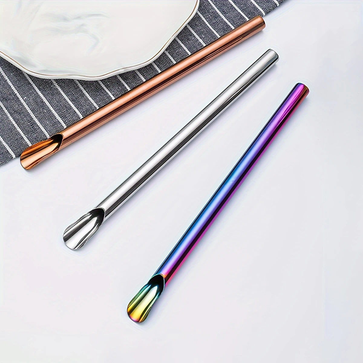 2/3/6pcs Pearl Milk Tea Drinking Straw Set