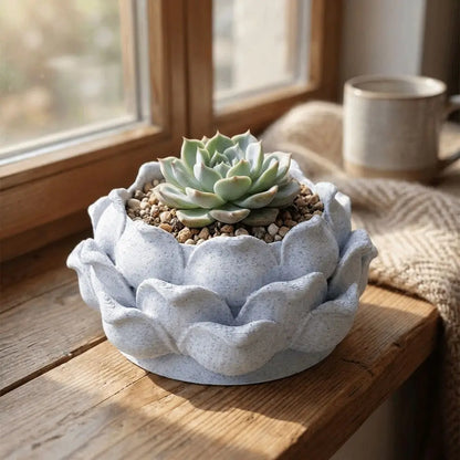 Lotus Shaped Succulent Plant Pot
