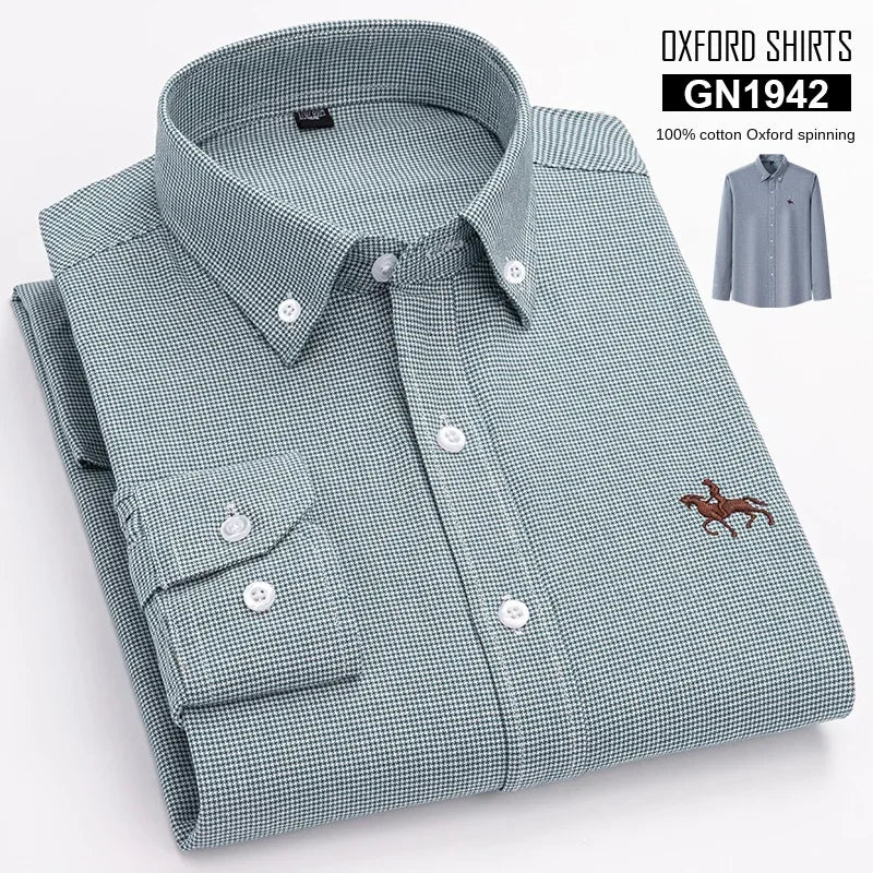 Oxford Embroidered Horse Shirt