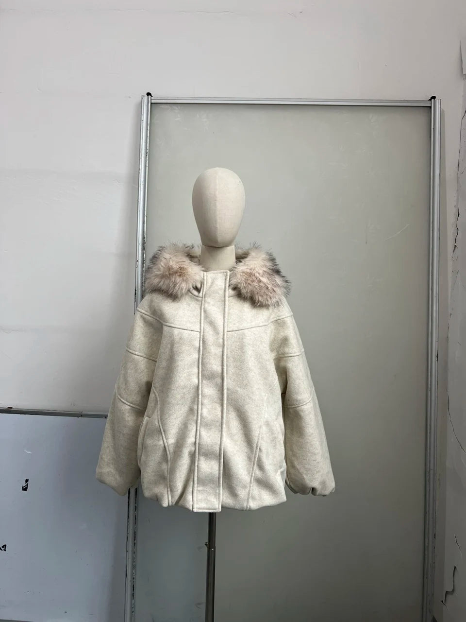 Faux Fur Collar Cotton Jacket