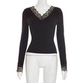 V-Neck Lace T-Shirt