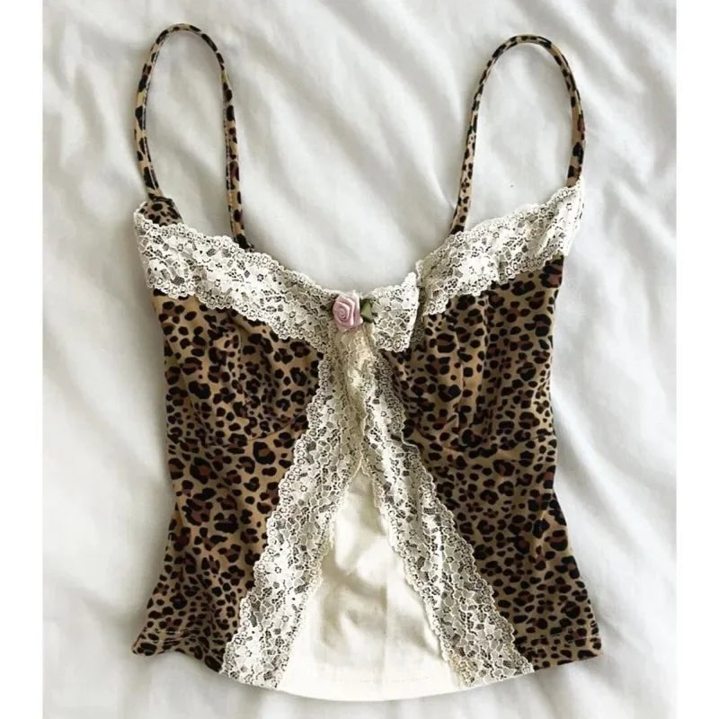 Lace Spliced Halter Tank