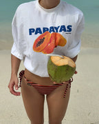 Camiseta de mujer con estampado de letras retro americanas de verano, diseño sencillo Y2k, top de boutique de verano de talla grande de manga corta