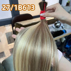 100% Human Hair for Women Straight Keratin Flat Tip Capsule High Quality Flat Tip Hair Extension Human Hair Natural 613# Ombre