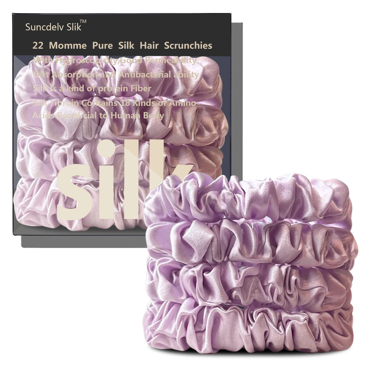 Silk Hair Scrunchie Handmade 100% Pure Mulberry Sillk Hairbands