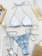 Denim Print Bikini