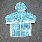 Mesh Checkered Outdoor Coat