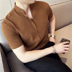 Summer Stand Collar Shirt