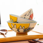 Japanese Cartoon Rabbit Ceramic Bowl