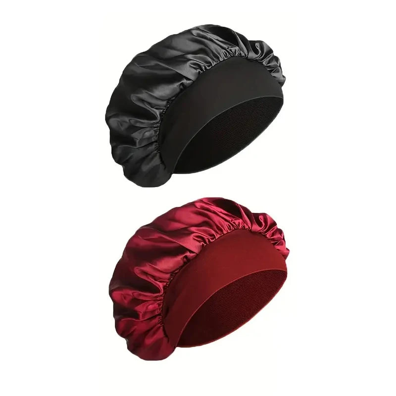 Extra Wide Soft Band Satin Sleep Cap