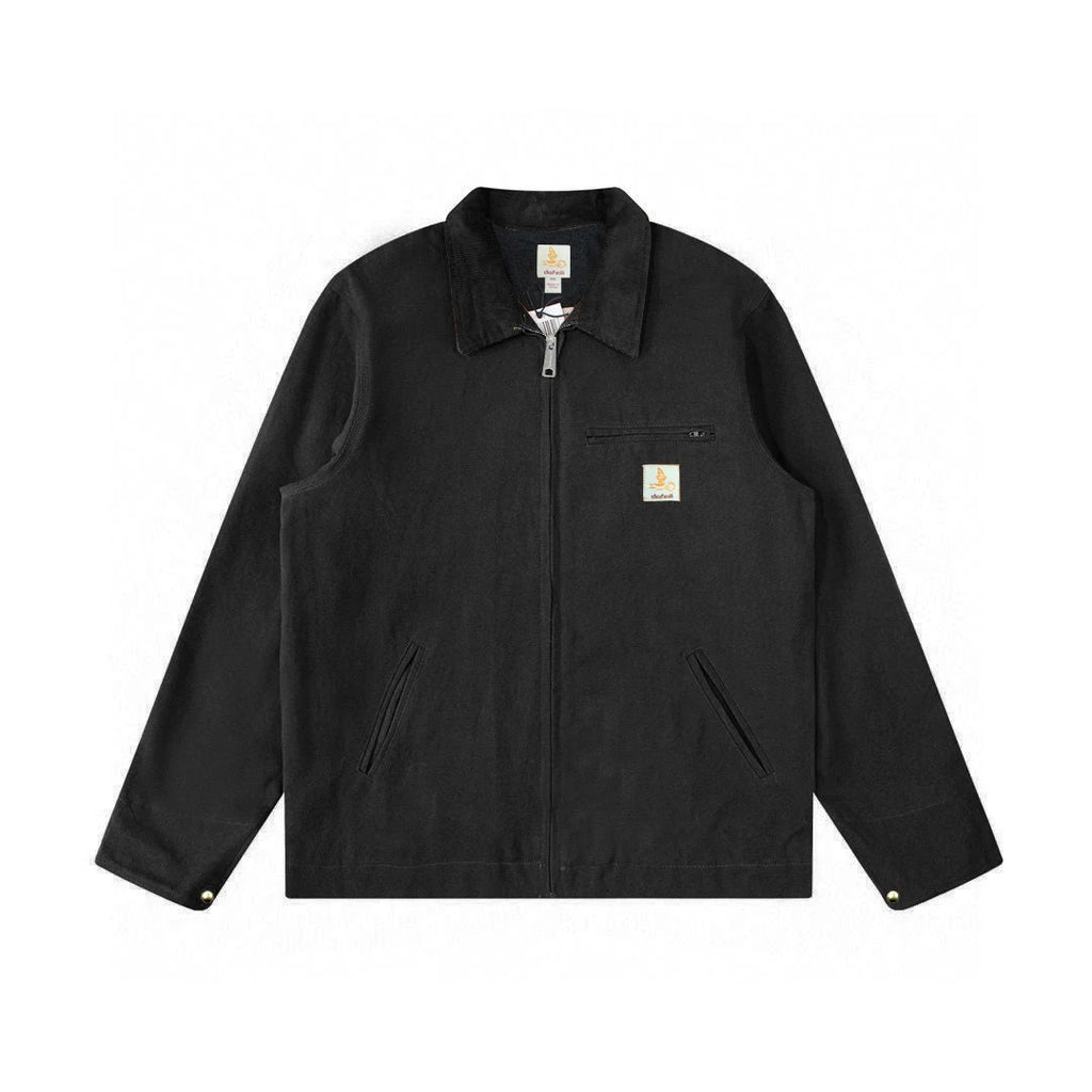 Washed Mesh Lining Work Wear Canvas Jacket