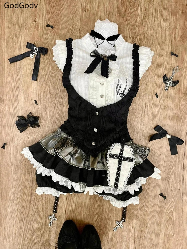Design Top + High Waist Skirt Set