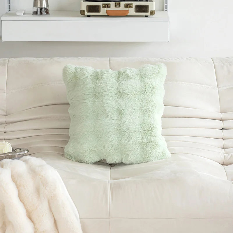 Imitation Rabbit Fur Bubble Velvet Pillow