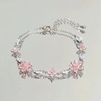 Sparkling Cherry Blossoms Butterfly Bracelet