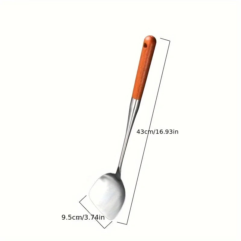 Stainless Steel Extended Spoon-Potula with Rosewood Handle
