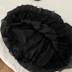 Fake Two-piece Top + Mini Cake Skirt Set