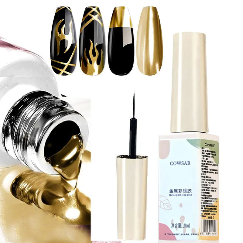 5/7/8ml Super-Bright Metallic Painting Liner Gel Polish