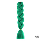 Synthetic 24Inch Long Jumbo Braids Extensions Yaki Straight Braiding Hair Afro Ombre Color Hair