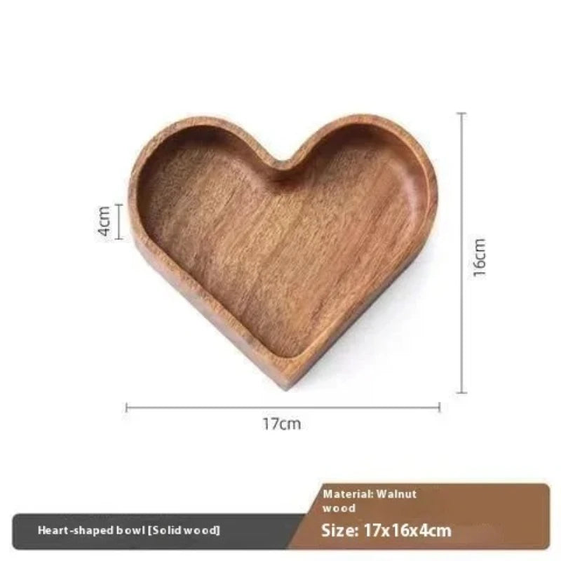 Solid Wood Heart Tray