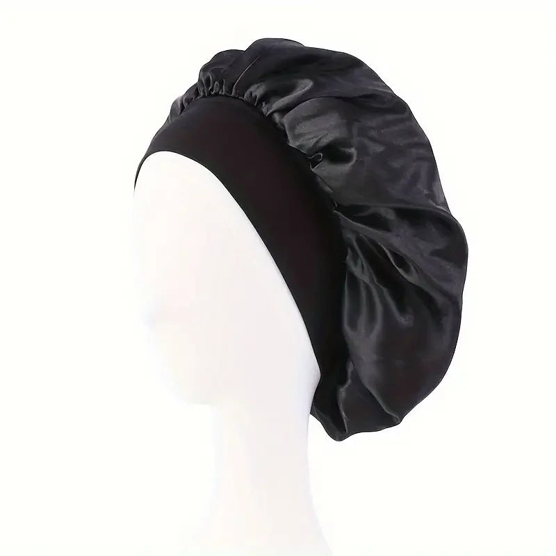 Extra Wide Soft Band Satin Sleep Cap
